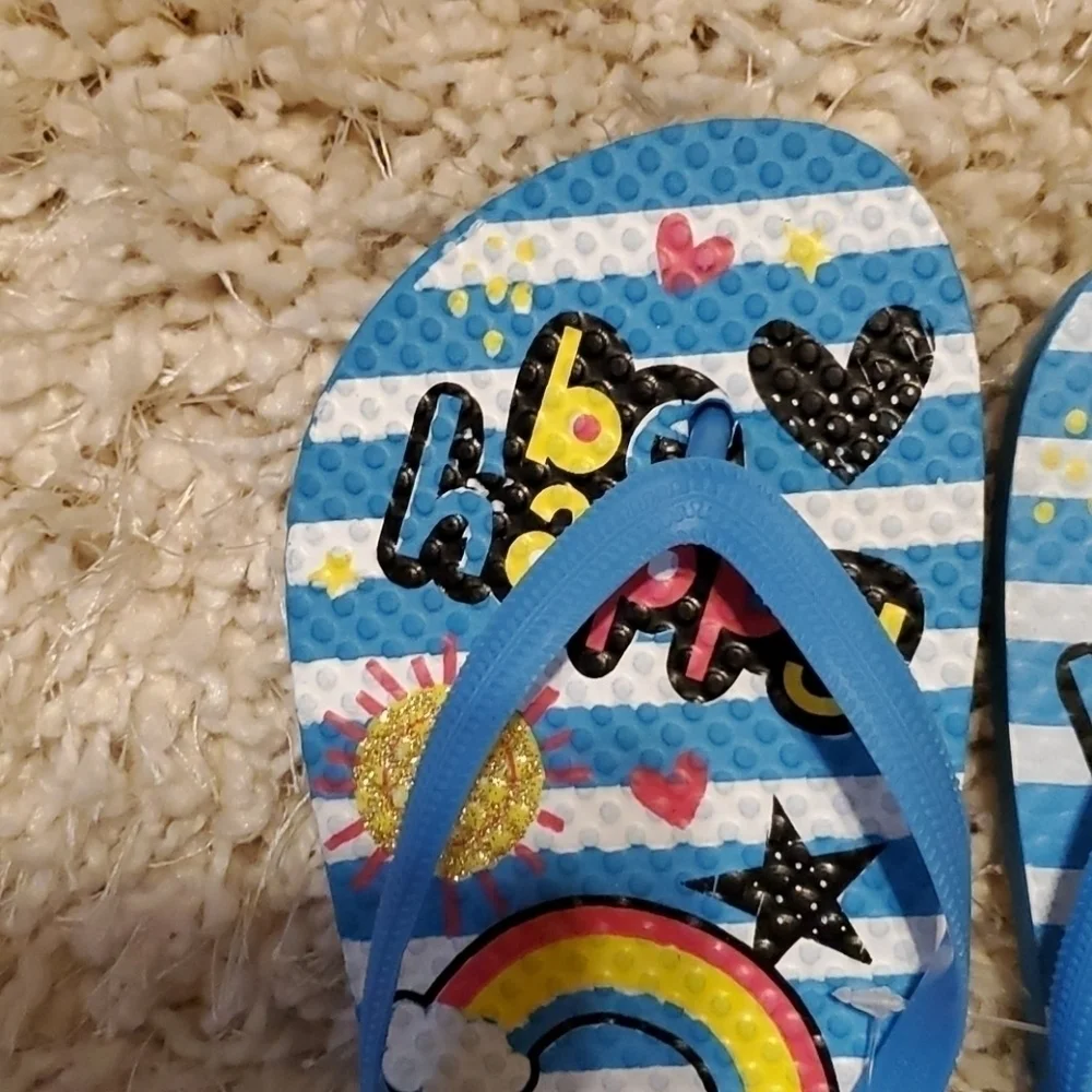 Girl power  girls flip flops. Size 13/1
